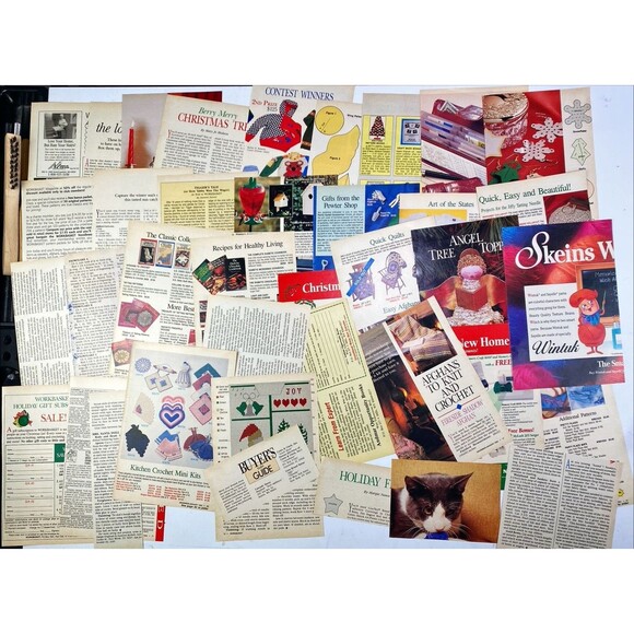 Ephemera 33+ Cut Out Pages pictures articles Workbasket Magazine January 1993 - Picture 2 of 2